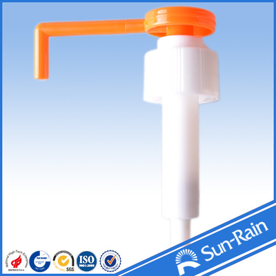 Orange u. weiße lange Lotionspumpe des Düsenplastik 28mm für medizinische Verwendung