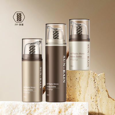 Luftlose Lotion Kosmetische Hautpflege Verpackung Pumpe Flasche Custom 15ml 30ml 50ml Kosmetik Mini