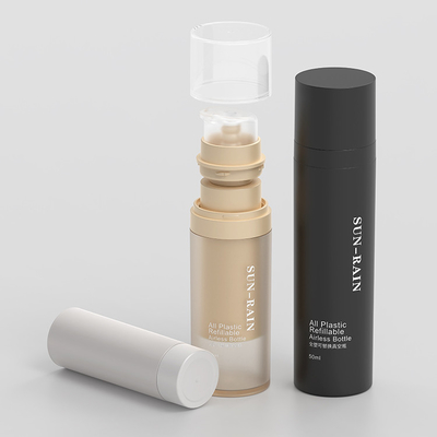 30 ml 50 ml Pumpe PET Verpackung Kosmetik Ersetzbarer Wiederauffüllbarer PET Doppelwand Gesichtscreme Flasche