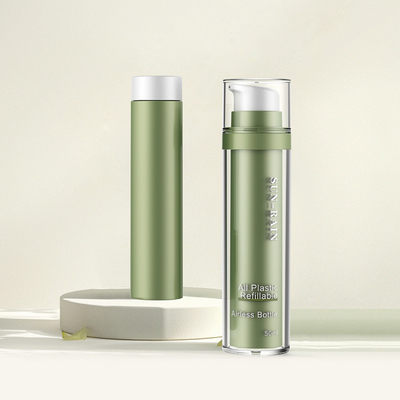 30 ml 50 ml Pumpe PET Verpackung Kosmetik Ersetzbarer Wiederauffüllbarer PET Doppelwand Gesichtscreme Flasche